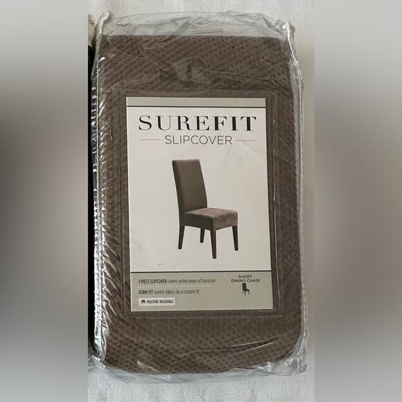 Sure fit Slipcover Brown Stretch Short Dining Chair BRAND NEW - Picture 1 of 1